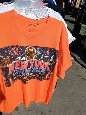 Galaxy Orange New York Knicks Champions Graphic Tee T-Shirt (Orange Only)